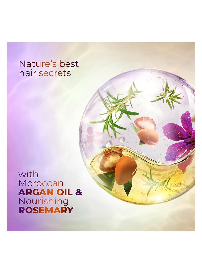 Sunsilk شامبو سنسيلك بزيت الأركان وإكليل الجبل لزيوت تنعيم الشعر المجعد | للشعر المجعد | بدون بارابين مضاف | 195 مل - Image 4