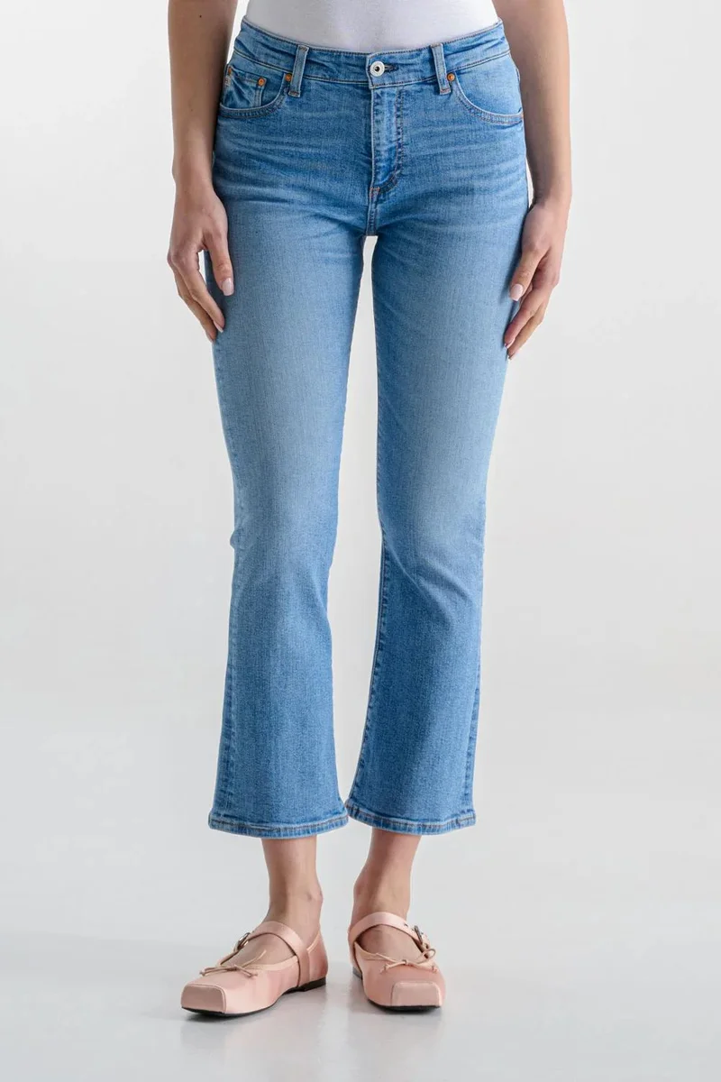 Ag Jeans Tailored Crop High-Rise Flare Jeans