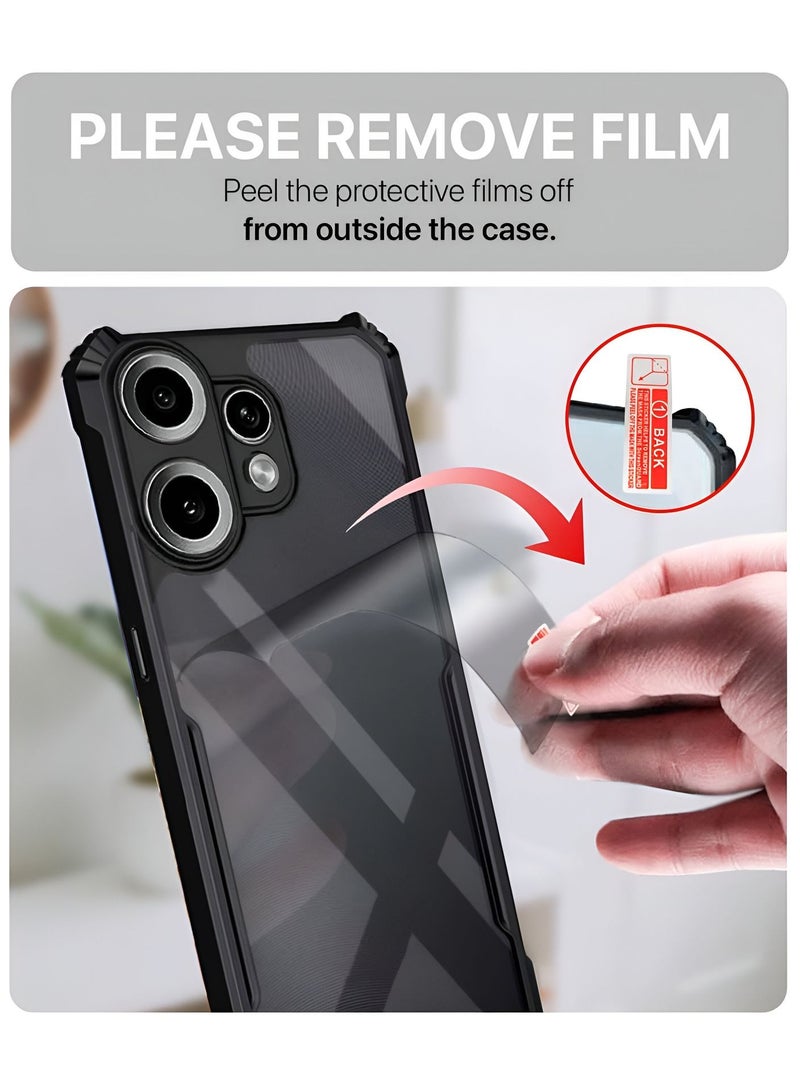 Wtech Nothing CMF Phone 2 Pro 5G 2025 Hybrid TPU Silicone with Raised Armour Bumpers Slim Case Cover (MCAPSA) - Clear/Black - Image 2