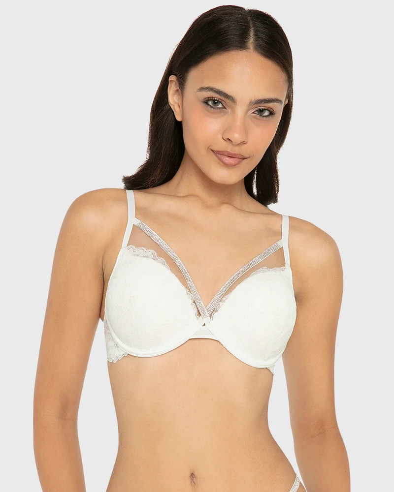 لا سينزا La Senza Double Push Up Wired Lace Bra