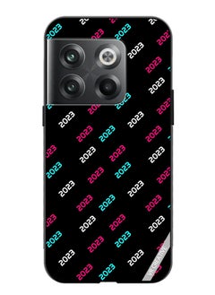 Protective Case Cover For OnePlus 10T Creative Concept Of 2023 Happy New Year Design Multicolour