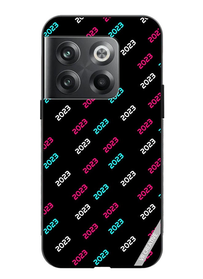 VR CREATIVE - Protective Case Cover For OnePlus 10T Creative Concept Of 2023 Happy New Year Design Multicolour - Image 1