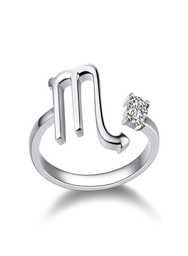 YFN Scorpio Ring 925 Sterling Silver Zodiac Sign Rings 12 Constellation Adjustable Ring Zodiac Jewelry Gift for Women - Image 1
