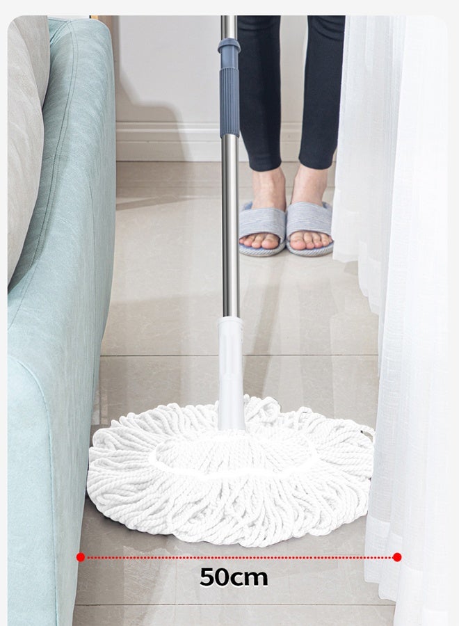 NKX Self-Wringing Spin Mop | Stainless Steel Extendable Handle | 360° Rotating Microfiber Head | Floor Mop for Home Kitchen Bathroom Hardwood Tile - Image 4