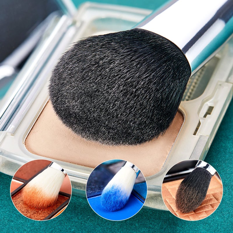 Jessup Makeup Brushes 15 Pcs Makeup Brush Set Beauty Cosmetics Make Up Powder Concealer Eyeshadow Eyeliner Blending Lip Brush Tools (Black/Silver) T092 - Image 5