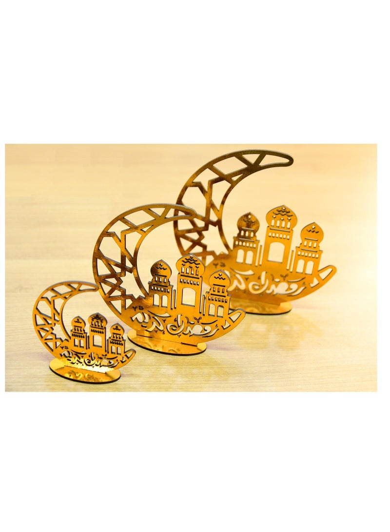 Ramadan Crescent Holders Set 3 Different Sizes - Image 2
