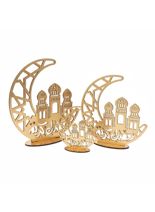 Ramadan Crescent Holders Set 3 Different Sizes - Image 1