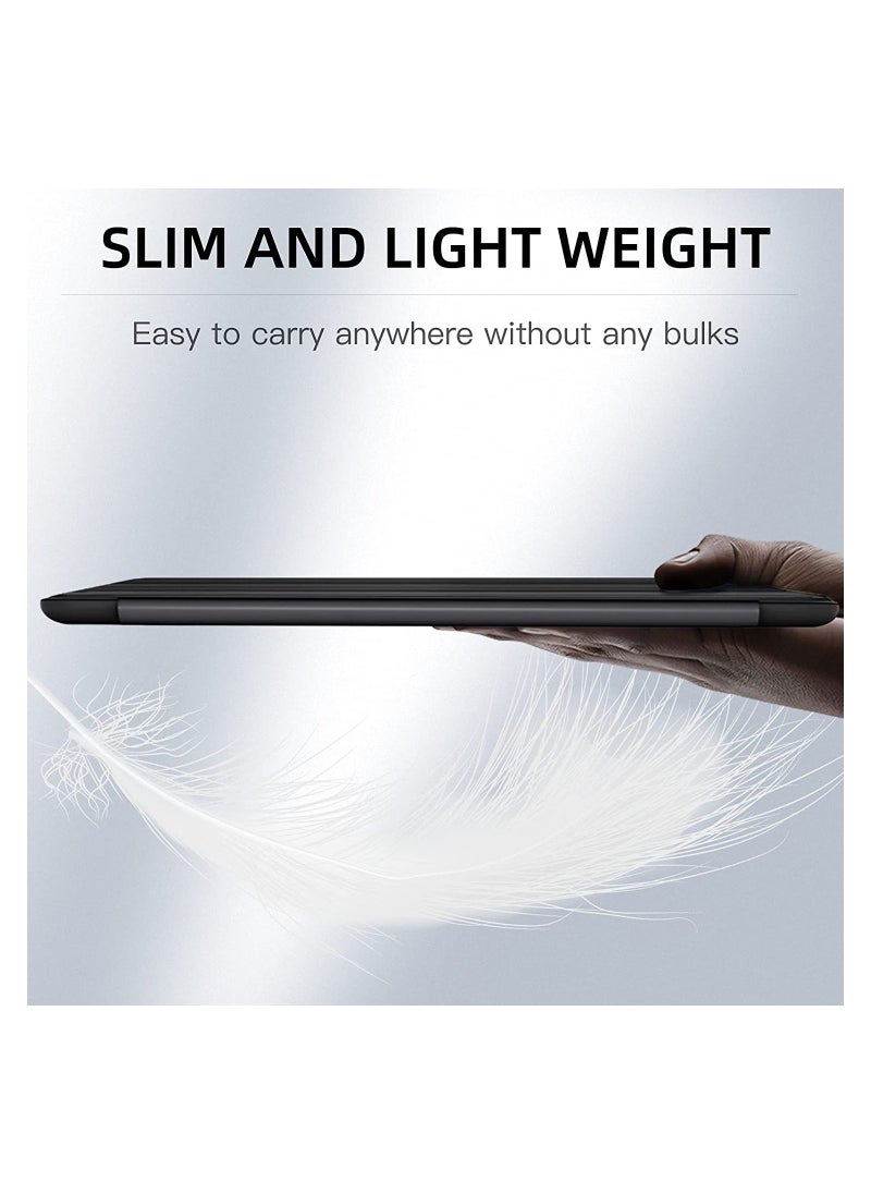 Rock Pow Case Cover for Apple iPad 10.2 Inch 2021/2020/2019 (9th/8th/7th) Model with Pencil Holder,Slim Tablet Cover with Soft TPU Back,Auto Wake/Sleep for iPad 10.2 inch  - Image 5