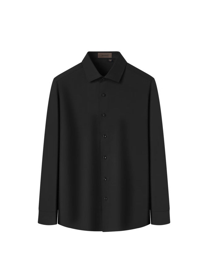 Judger [light Luxury Mulberry Silk] Long-sleeve Shirt For Men, All-season Style, Smooth Top, Solid Color, Business Casual Comfortable Shirt - Image 5