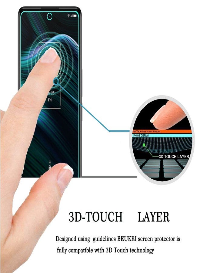 beukei (3 Pack) Compatible for TCL Stylus 5G Screen Protector Tempered Glass,Touch Sensitive,Case Friendly, 9H Hardness - Image 2