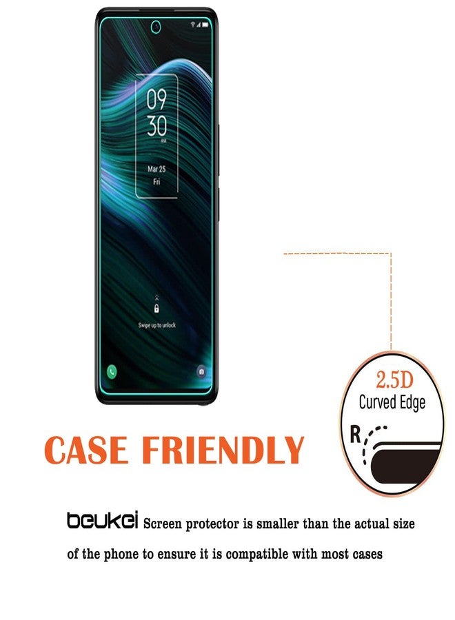 beukei (3 Pack) Compatible for TCL Stylus 5G Screen Protector Tempered Glass,Touch Sensitive,Case Friendly, 9H Hardness - Image 4