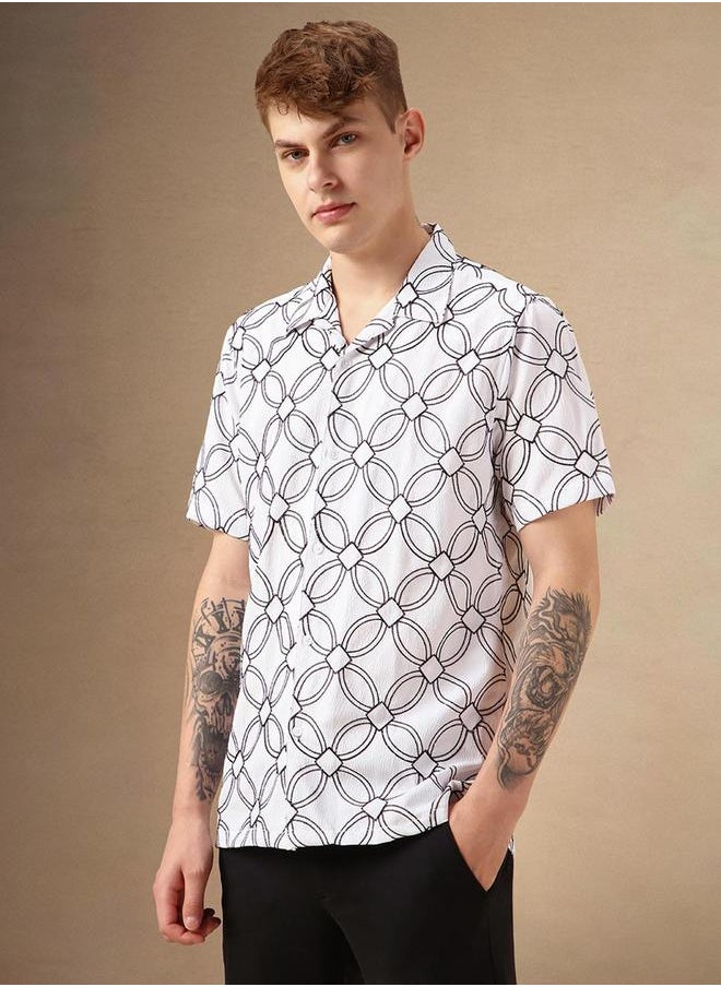Dennis Lingo Floral Print Button-Down Collar Shirt by Styli  - Image 2