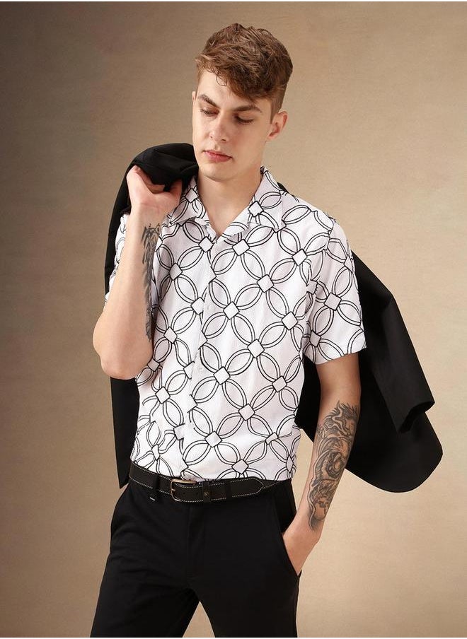 Dennis Lingo Floral Print Button-Down Collar Shirt by Styli  - Image 1