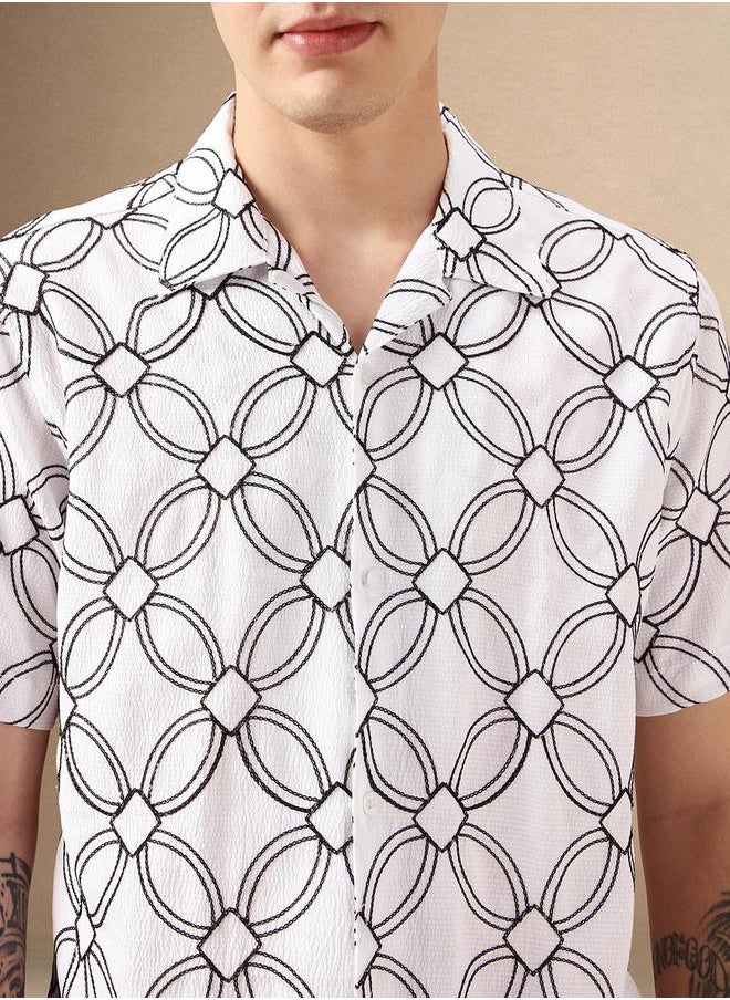 Dennis Lingo Floral Print Button-Down Collar Shirt by Styli  - Image 4