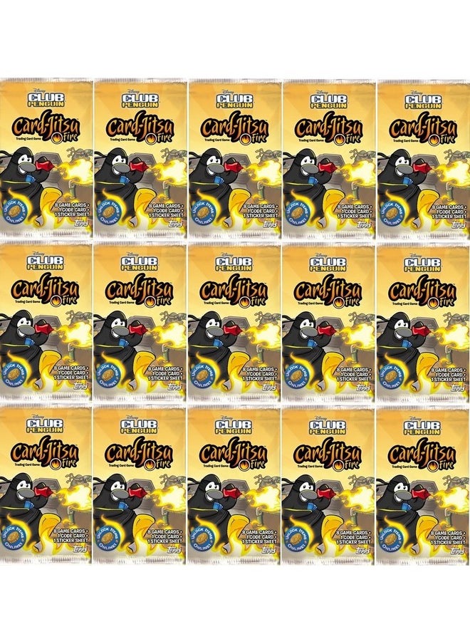 Topps Club Penguin Cardjitsu Fire Trading Card Game Series 3 Booster Pack  - Image 1