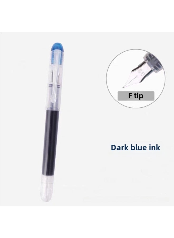 سنو وايت قلم ملون أبيض ثلجي P20 بحقيبة حبر بسيطة غير قابلة للتغيير، رأس قلم F، مناسب لطلاب التمرين على الكتابة والحسابات اليدوية - Image 1