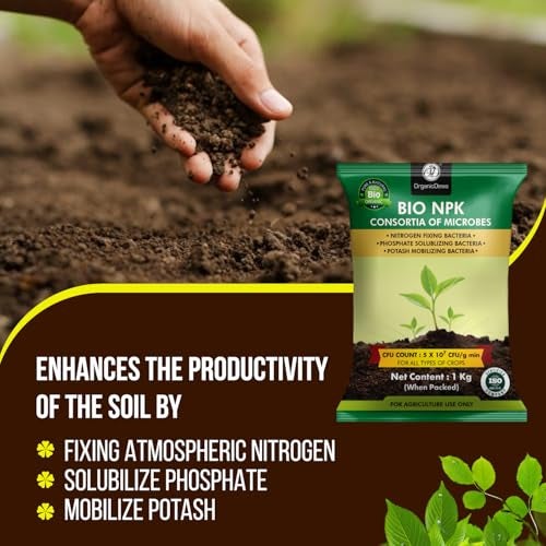 OrganicDews Bio NPK consortia (5x10^7 CFU/g) Bio Inoculum Fertilizer (1 Kg) for Plants - Soil Fertility, Faster Plant Growth and Increases the Yield 1 Kg - Image 2