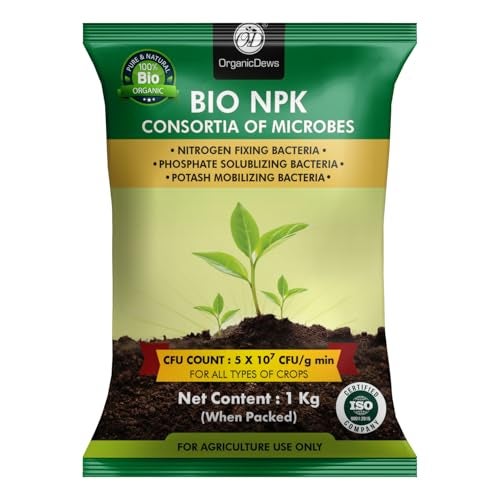 OrganicDews Bio NPK consortia (5x10^7 CFU/g) Bio Inoculum Fertilizer (1 Kg) for Plants - Soil Fertility, Faster Plant Growth and Increases the Yield 1 Kg - Image 1