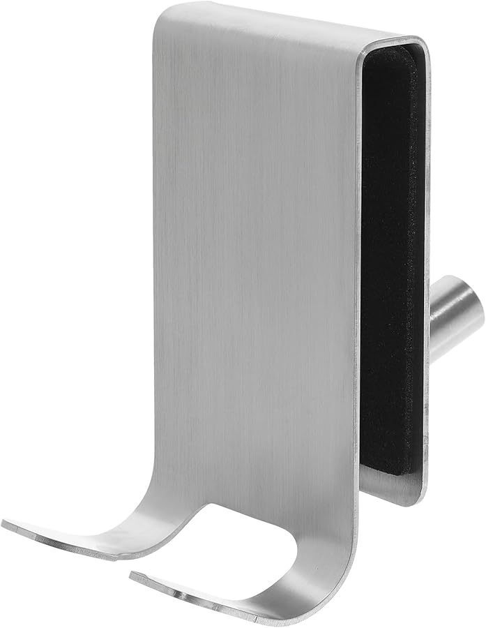 304 Stainless Steel Shower Door Towel Hook Double Robe Hanger For Frameless Bathroom Storage - Image 1