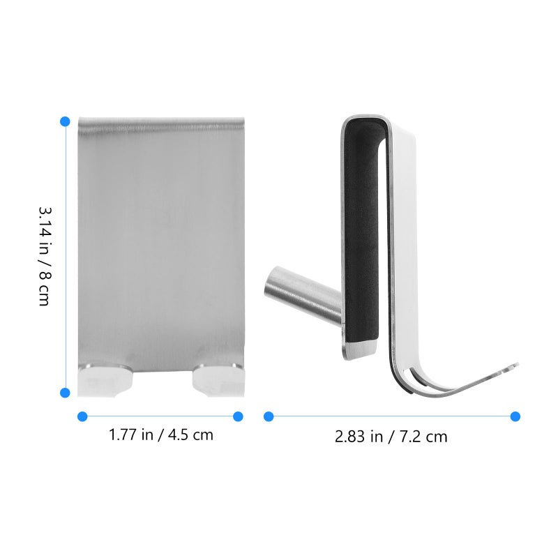 304 Stainless Steel Shower Door Towel Hook Double Robe Hanger For Frameless Bathroom Storage - Image 3