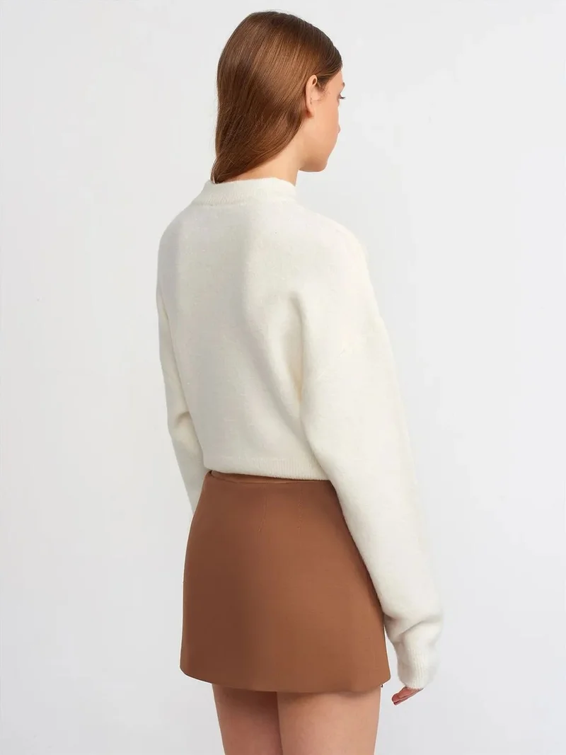 ديلفين DILVIN Mini Straight Skirt With Zipper