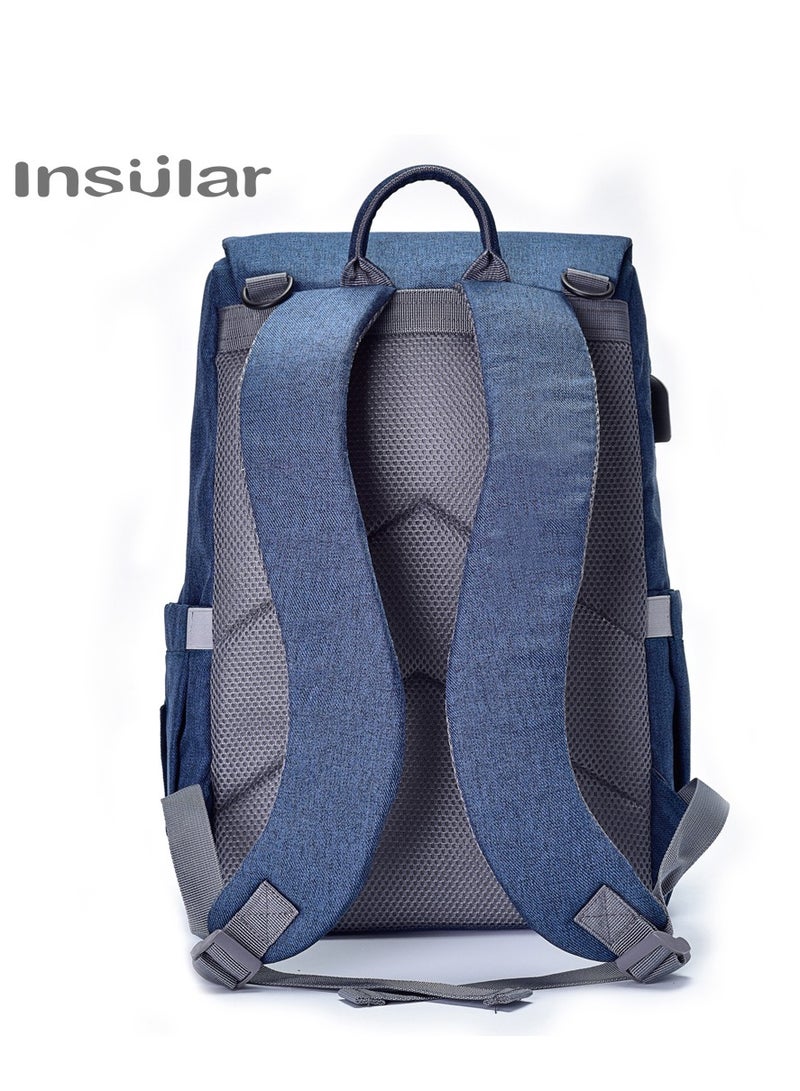 insular Large Capacity Multi-Function Waterproof Diaper Bag - Image 3