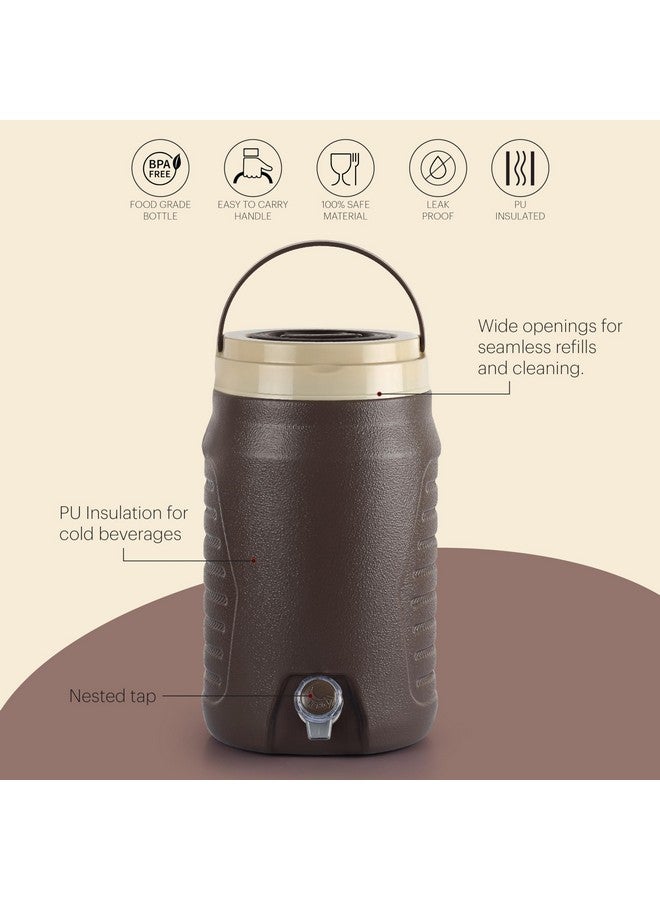 Cello Cello Igloo Pastic Insulated Water Jug | Thermos Jug | Inner Stainless Steel Jug | Leak Proof Jug | Easy to Carry | 6 litres, Brown  - Image 2