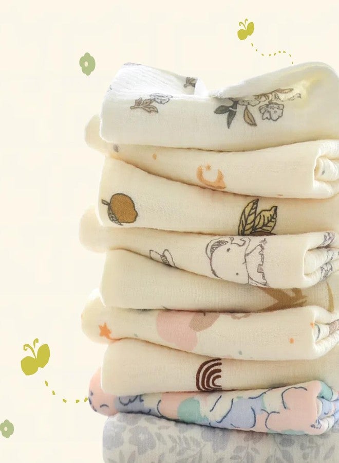 Closecret Baby Muslin Washcloths for Newborn - Organic Cotton Muslin Soft Wash Cloths for Babies, Infant, Kids, Toddler Towels for Boy, Girl, Super Absorbent Face Cloths (5) - Image 4