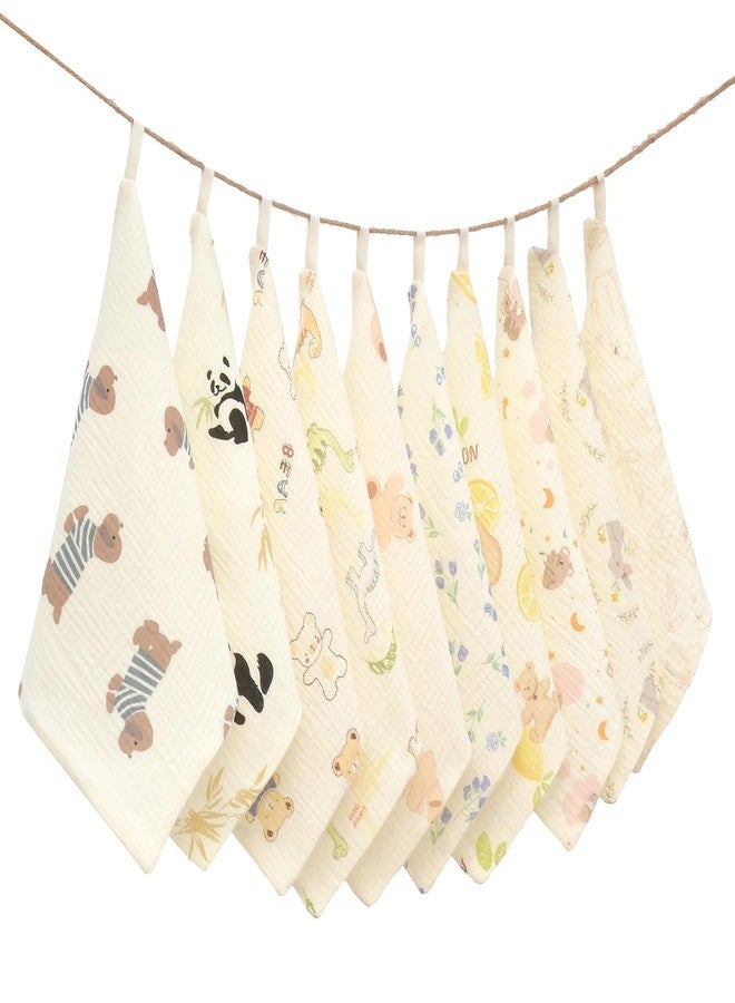 Closecret Baby Muslin Washcloths for Newborn - Organic Cotton Muslin Soft Wash Cloths for Babies, Infant, Kids, Toddler Towels for Boy, Girl, Super Absorbent Face Cloths (5) - Image 1