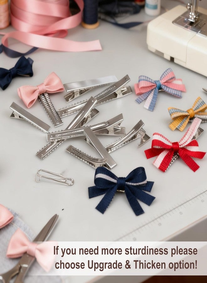 SimautHawk Alligator Hair Clips, Hair Clips, Thickened,30 Pcs, Silver, Flat, Metal for Clips for DIY Hairpins, Salon, Hair Bows (Silver, 1.77 x 0.39 inch) - Image 4
