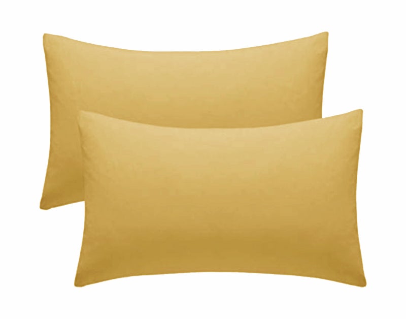 Pillow Cases 2 Pack Ochre Pillow Covers 50X75CM Hotel Quality Microfiber Ochre 2 Pillow Cases