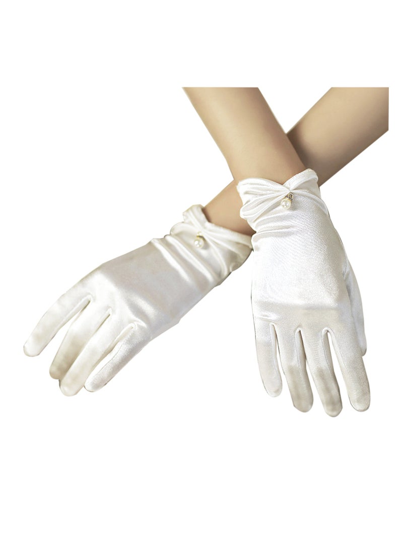 Women Bridal Short Banquet Party Wedding Opera Gloves  - Image 1