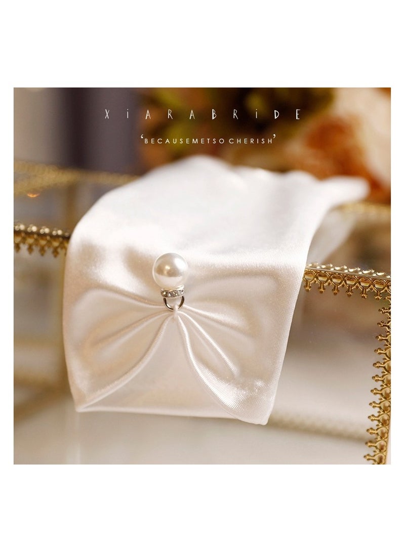 Women Bridal Short Banquet Party Wedding Opera Gloves  - Image 4