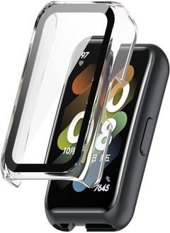 FTRONGRT FTRONGRT Case for Honor Band 6, PC + Screen Tempered Film, All-Inclusive Watch Case, Shock Resistant, Case Cover for Honor Band 6 Smartwatch. Transparent 