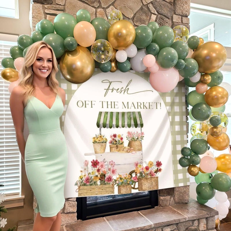 Roaring Good Time She's Off the Market Bridal Shower Banner Decor Wildflower Farmer's Market Theme Farmer's Market Bridal Shower Backdrop Locally Grown Party Decor for Floral Bridal Showers Gardener Theme Farm Partys - Image 4