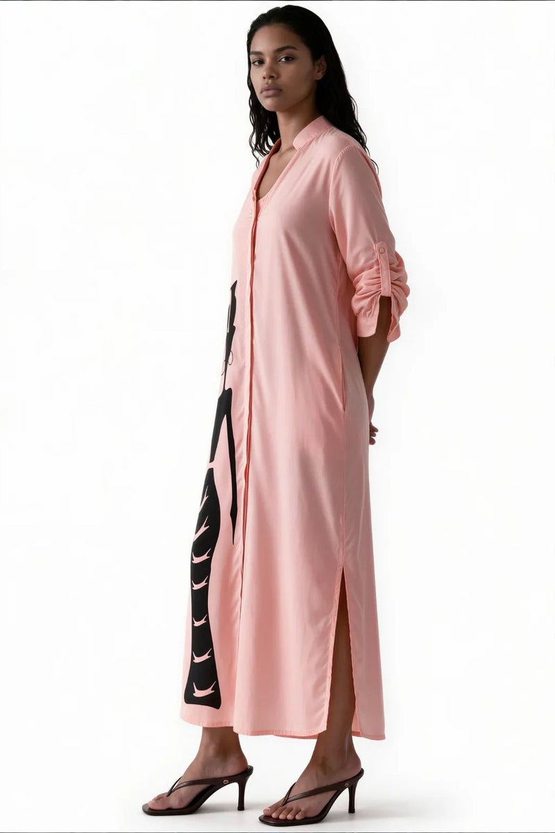 Jennyfer Text Print Maxi Shirt Dress - Image 2