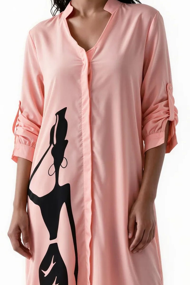 Jennyfer Text Print Maxi Shirt Dress - Image 3