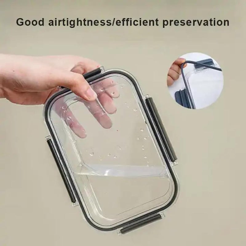 TAZLYN Polypropylene Storage Containers Kitchen Air Tight Containers Storage Boxes Fridge Storage Boxes Vegetables Durable OdorFree Set Of 3 Airtight Boxes Set 1200Ml800Ml1300Ml Clear - Image 5