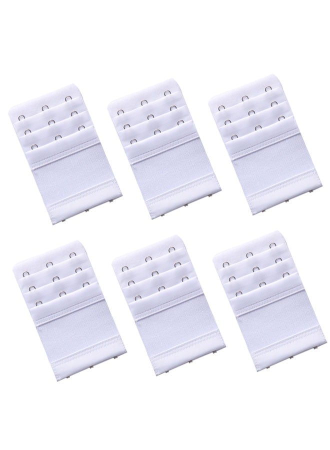 وهاواي Women Bra Extenders Elastic Bra Strap Extenders 3 Rows /3Hooks （white) - Image 1