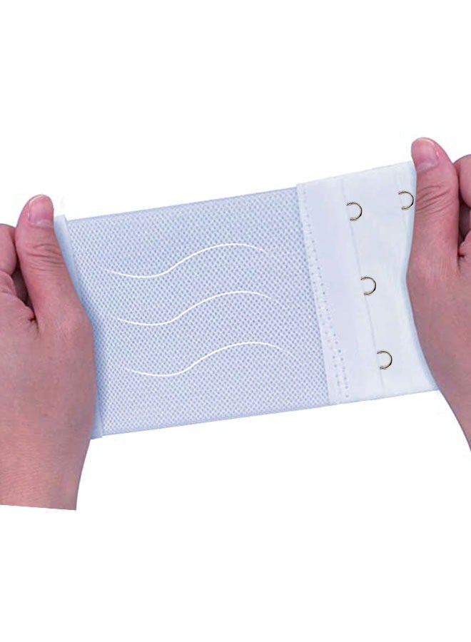 وهاواي Women Bra Extenders Elastic Bra Strap Extenders 3 Rows /3Hooks （white) - Image 4