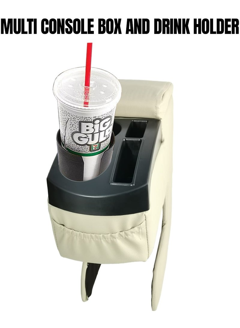3XR Car Armrest Car Drink Holder Center Console Box Multi Console Box Drink Holder - Image 2