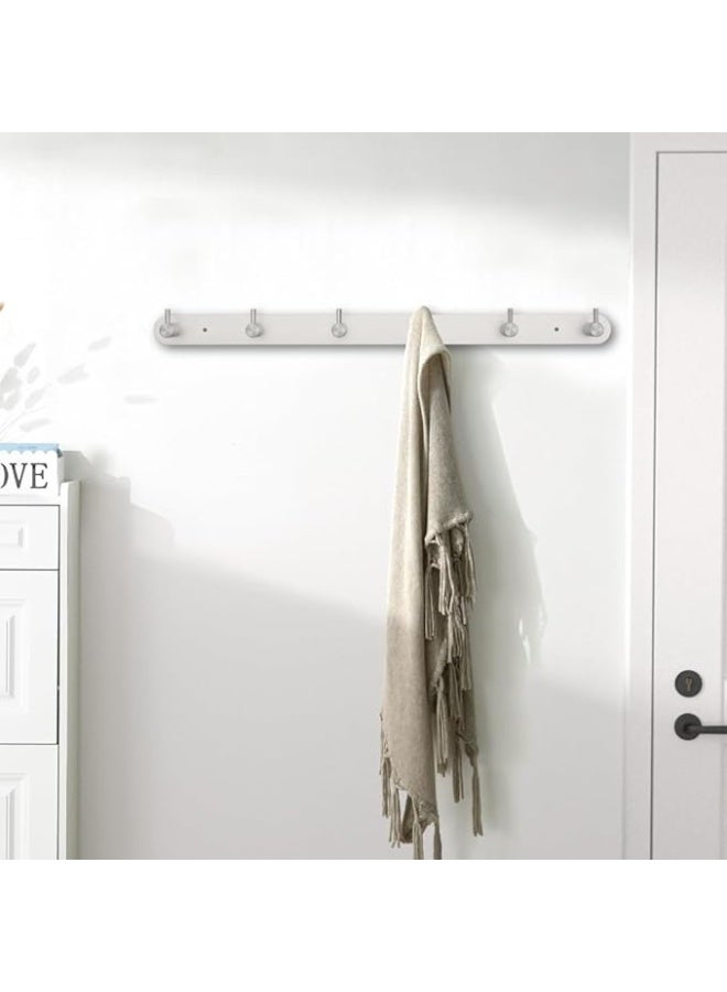 DGYB DGYB Coat Rack Wall Mount 6 Brushed Nickel Coat Hooks Wall Mount Stainless Steel 16 inch Towel Hanger for Bathroom Bedroom Mudroom Entryway - Image 2