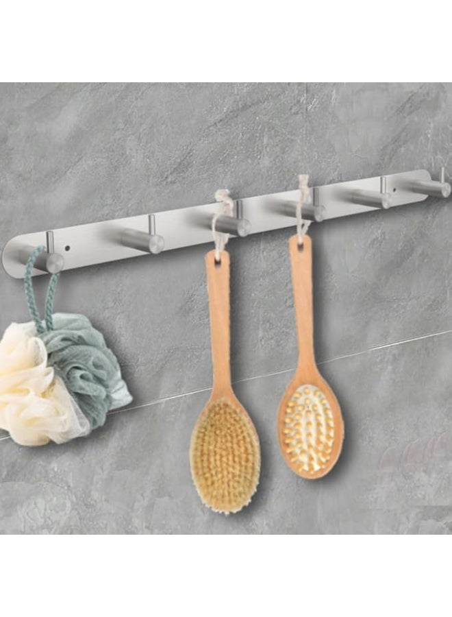 DGYB DGYB Coat Rack Wall Mount 6 Brushed Nickel Coat Hooks Wall Mount Stainless Steel 16 inch Towel Hanger for Bathroom Bedroom Mudroom Entryway - Image 4