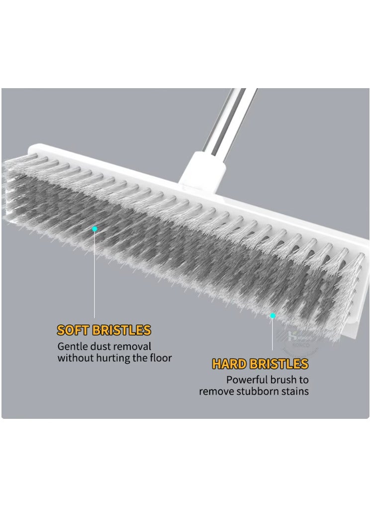 ECVV Floor Scrub Brush with Long Handle | 120 Cm | 2 in 1 Scrape and Brush| Scrub Brush for Cleaning | Bathroom | Patio | Garage | Kitchen | Tile - Image 2