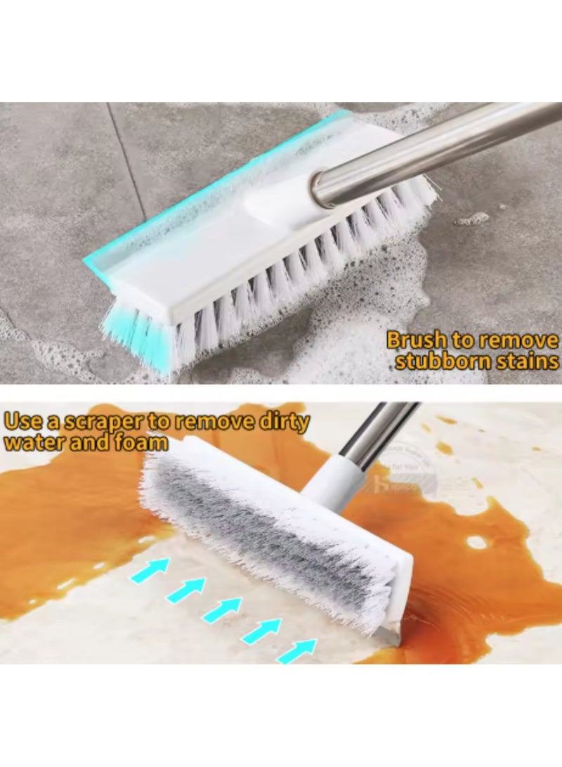 ECVV Floor Scrub Brush with Long Handle | 120 Cm | 2 in 1 Scrape and Brush| Scrub Brush for Cleaning | Bathroom | Patio | Garage | Kitchen | Tile - Image 3