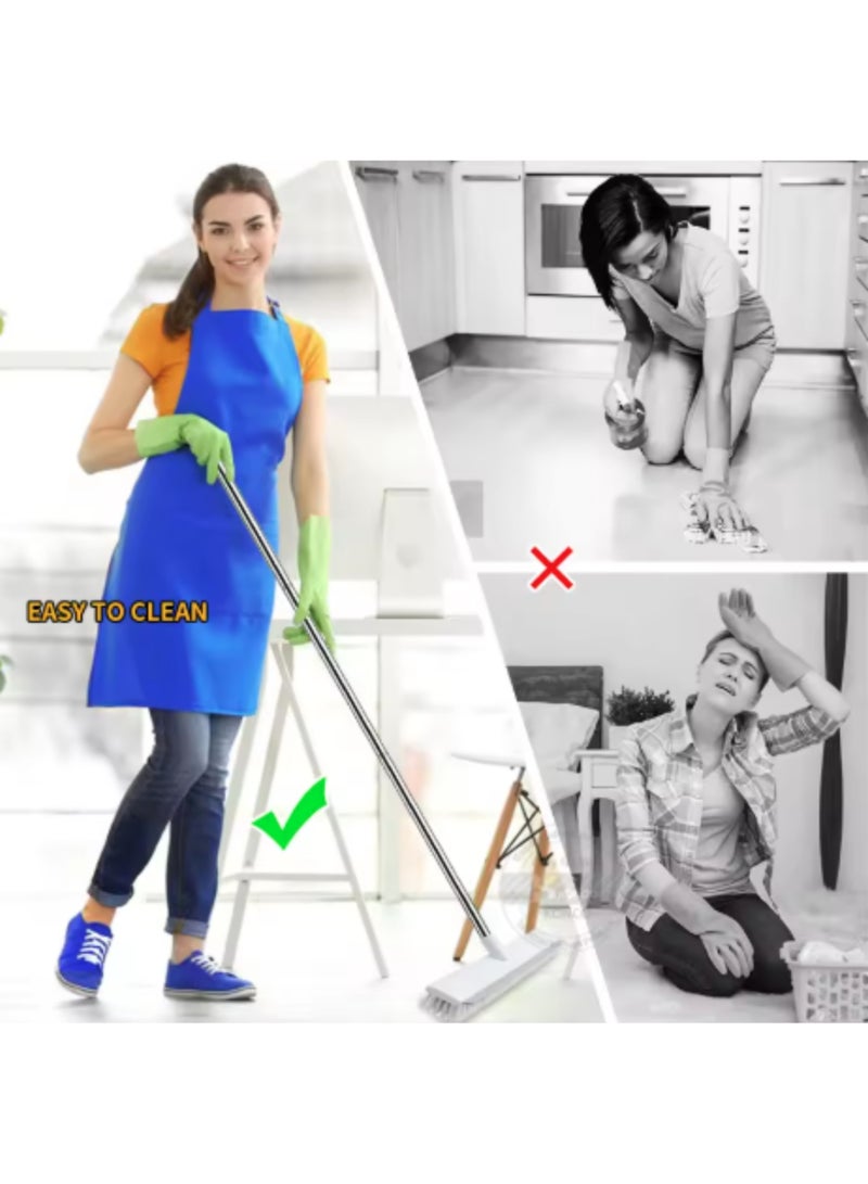 ECVV Floor Scrub Brush with Long Handle | 120 Cm | 2 in 1 Scrape and Brush| Scrub Brush for Cleaning | Bathroom | Patio | Garage | Kitchen | Tile - Image 4