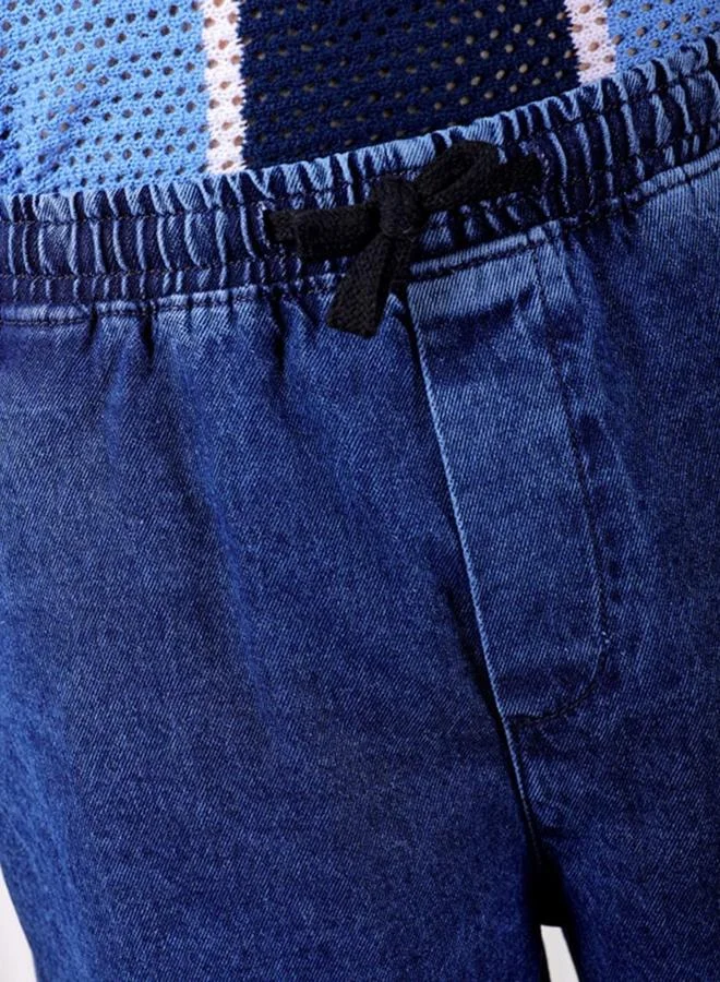 The Indian Garage Co  Men Barrel Loose Fit Solid Jeans for Men | Best Price UAE