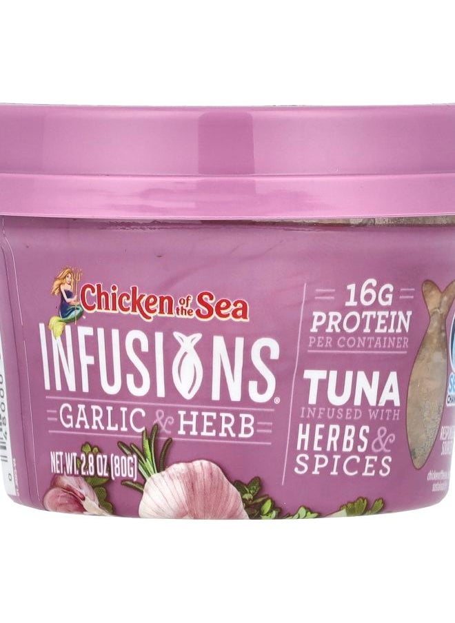Chicken Of The Sea Infusions® Wild Caught Tuna Garlic & Herb 2.8 oz (80 g) 