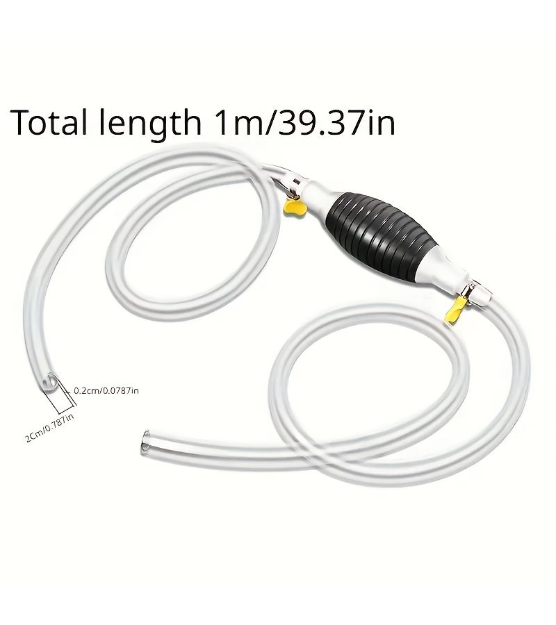 GOXAWEE One Portable Suction Pump with Flexible PVC Hose Ideal For Conveying Gases Oils Water And Fuels 1 Set - Image 1