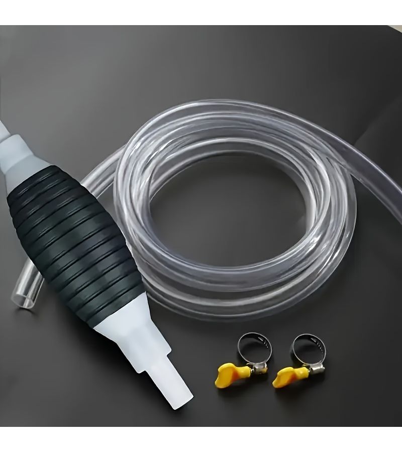 GOXAWEE One Portable Suction Pump with Flexible PVC Hose Ideal For Conveying Gases Oils Water And Fuels 1 Set - Image 2
